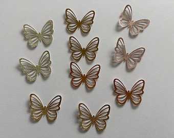 Mariposas de papel +/- 4x4,5 cm