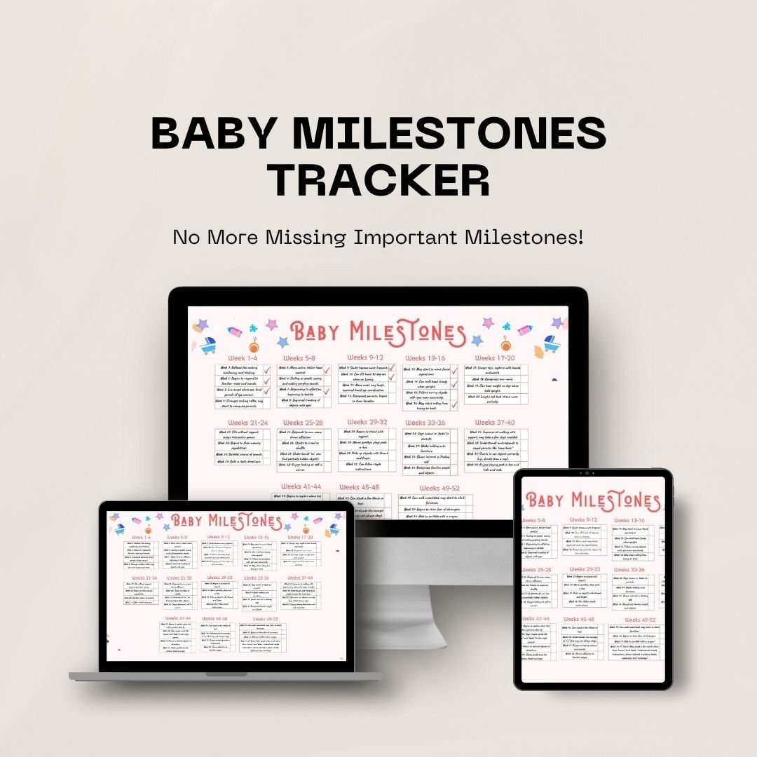 Baby Milestones and Development Chart digital, Baby Checklist, Baby