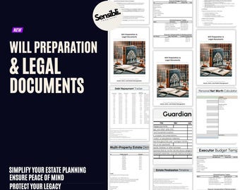 Estate Planning Guide & Templates Bundle (Digital Download)
