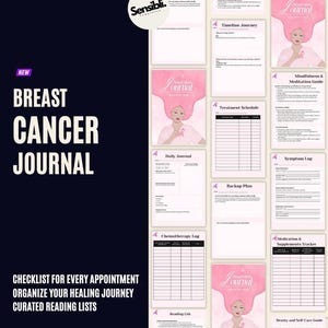 Breast Cancer Journal | Cancer Journal | Treatment Tracker | Treatment Log  | Treatment Schedule | Chemotherapy Log | Appointments Checklist