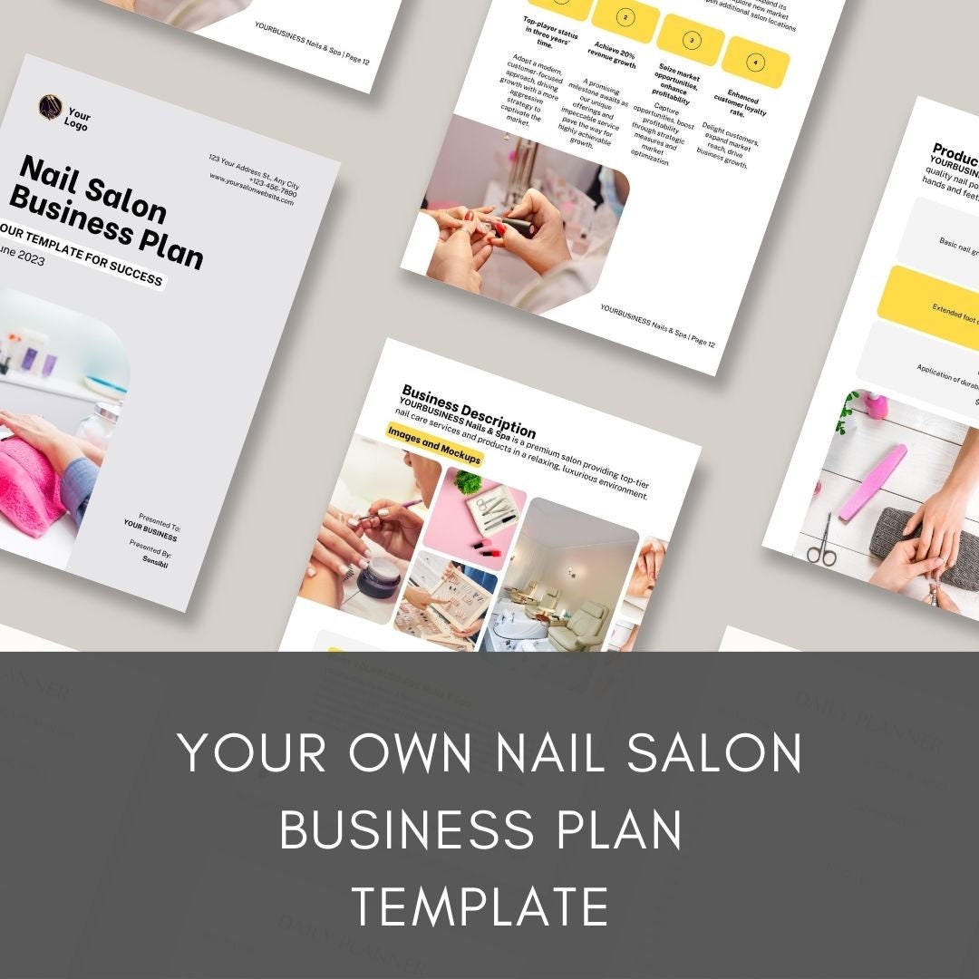 Nail Salon Business Plan Edit Business Plan Business Planner PDF