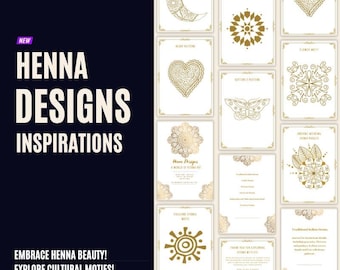 Henna Tattoo Art Coloring Book: 70+ Global Designs (Digital Download)