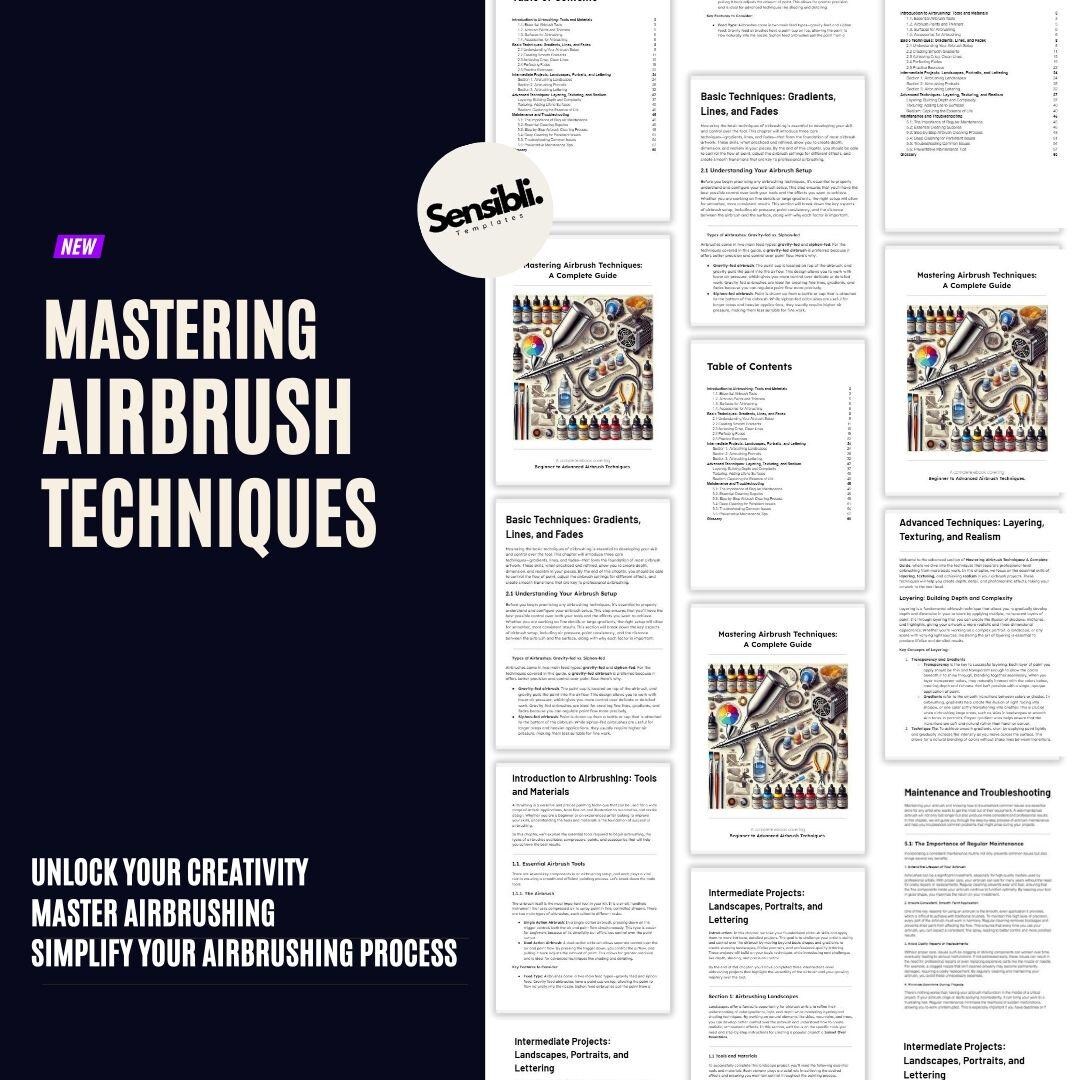 Airbrush Techniques Guide: Beginner to Advanced (digital Download) - Etsy