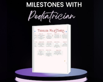 Toddler Milestone Tracker: Developmental Chart by Month (Digital Download)