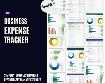 Small Business Expense Tracker: Visuelles Google Sheets Dashboard (Digitaler Download)