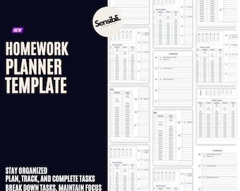 Homework Planner | Google Sheets Template | Assignment Organizer | Digital Download | Assignment Tracker | Homeschool Planner |Google Sheets