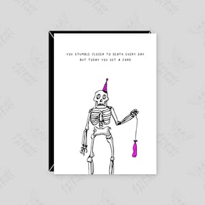 Stumble Towards Death - Personalized Handcrafted Birthday Card