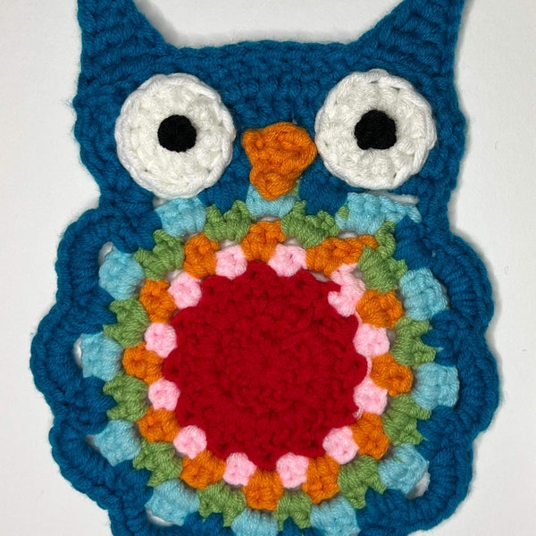 Step By Step Visual Owl Crochet Coaster Pattern | Fun | Easy | Colourful |