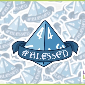 D&D #blessed Cleric Dice Sticker