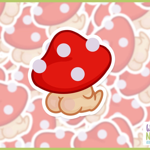 Shroomie Bootie Mushroom Butt Sticker