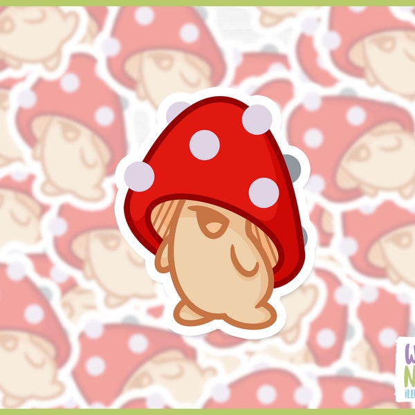 Shroomie Mushroom Person Sticker