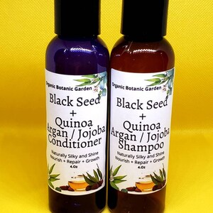 Black Seed, Quinoa, Argan, Jojoba, All Natural Shampoo and Conditioner, Herbal