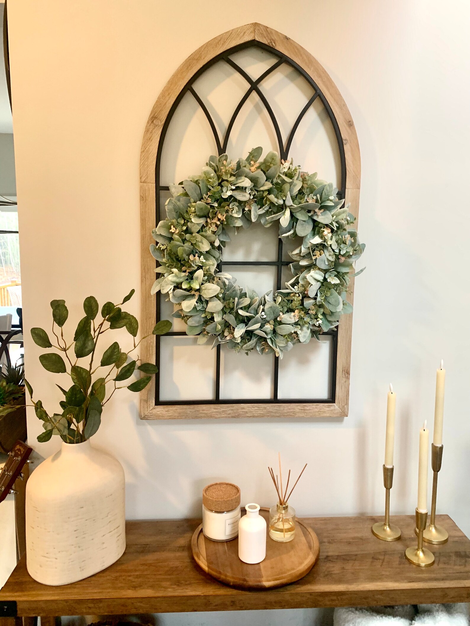 Lambs Ear and Eucalyptus Wreath - Etsy