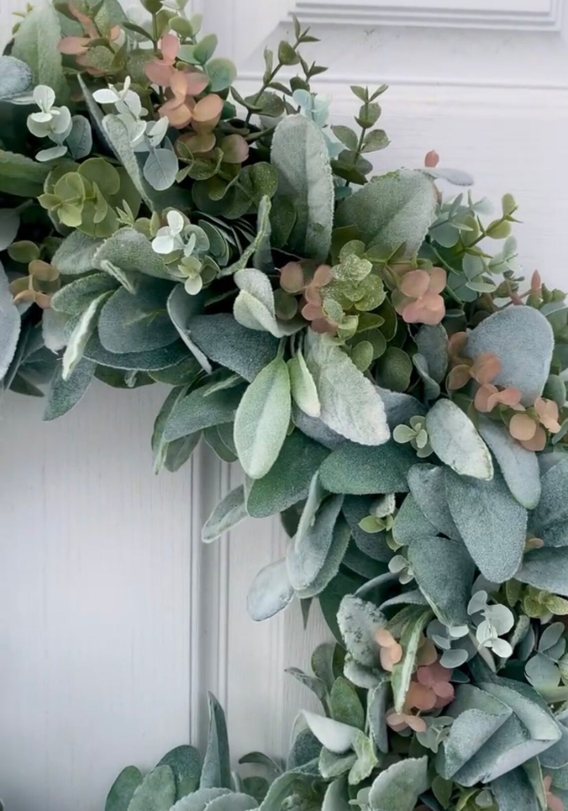 Lambs Ear and Eucalyptus Wreath - Etsy