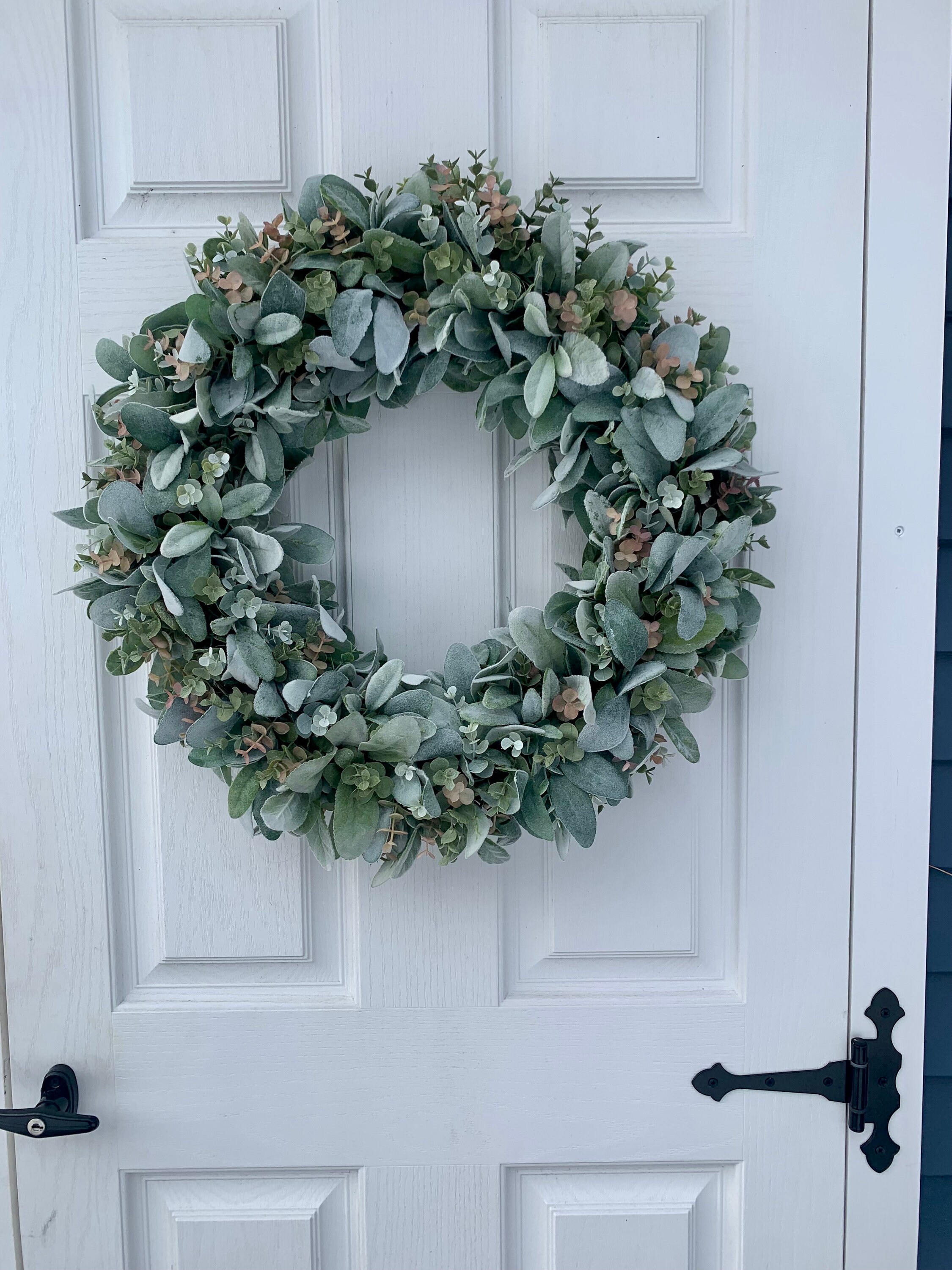 Lambs Ear and Eucalyptus Wreath - Etsy