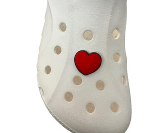 Red Heart shoe charms Pins Charms Clog for Shoes charms Pin for shoes and sandals