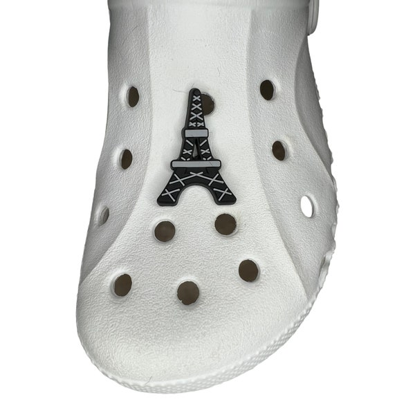 Tour Eiffel Paris Croc Charm English Croc Clog Charms Clog for Shoes Sandals Pins Wristband Gift Idea