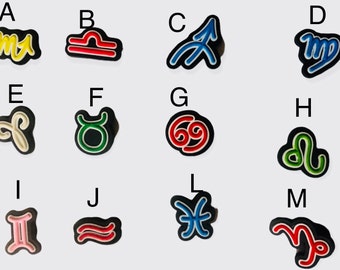 Constellation Zodiac Symbols Shoe Charms for Girls Shoes Personalize & Bracelets Astrology Horoscope Accessories