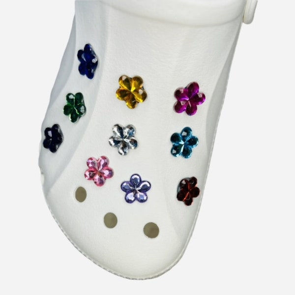 Charms Crystal Flower Shoe Charms Bling Diamond Clog for Shoes Sandals charms Pin for shoes