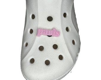 Paris Croc Charm English Croc Clog Charms Clog for Shoes Sandals Pins Wristband Gift Idea