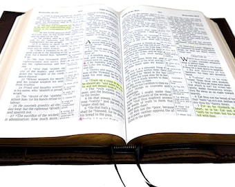 Replacement Real Leather BIBLE Cover W/ Name & Message | Long Lasting Special Sizing High Quality Choose Leather Color | Made In USA