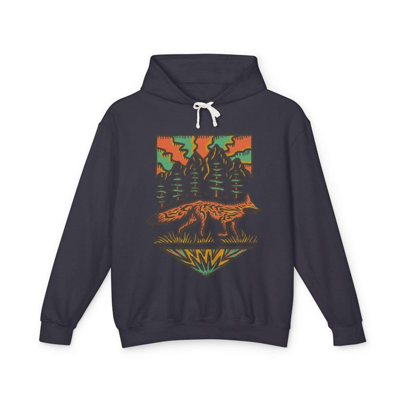 Fox Comfrt Colors Unisex Sweatshirt, Cozy Hoodie for Outdoors, Gift for Nature Lovers, Autumn Apparel, Eco-Friendly Fashion image 6