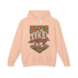 Fox Comfrt Colors Unisex Sweatshirt, Cozy Hoodie for Outdoors, Gift for Nature Lovers, Autumn Apparel, Eco-Friendly Fashion image 3