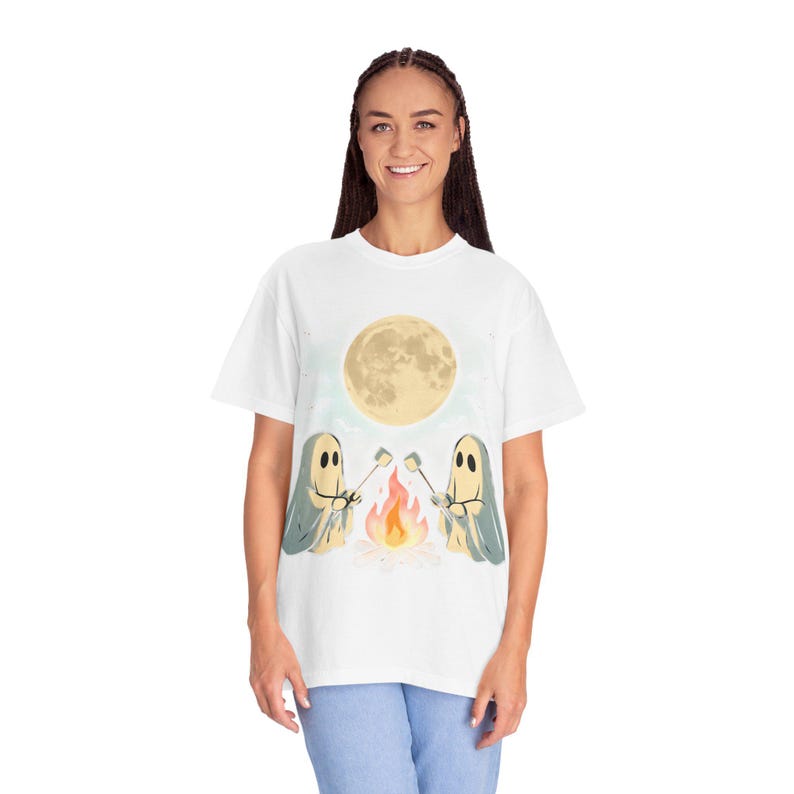 Cozy Campfire Ghosties- Comfrt Colors T-Shirt image 10