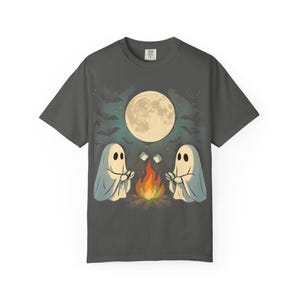 Cozy Campfire Ghosties- Comfrt Colors T-Shirt image 1