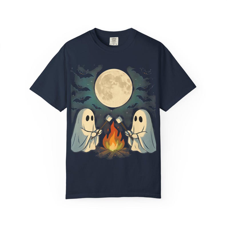 Cozy Campfire Ghosties- Comfrt Colors T-Shirt image 9