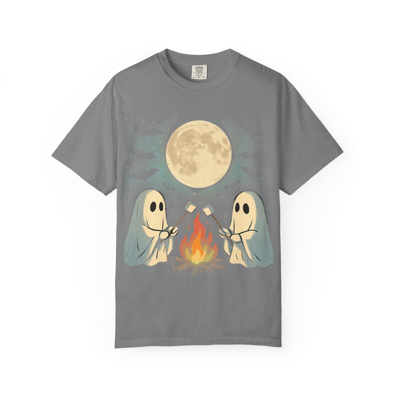 Cozy Campfire Ghosties- Comfrt Colors T-Shirt image 6