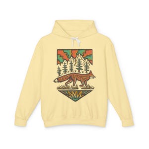 Fox Comfrt Colors Unisex Sweatshirt, Cozy Hoodie for Outdoors, Gift for Nature Lovers, Autumn Apparel, Eco-Friendly Fashion image 5