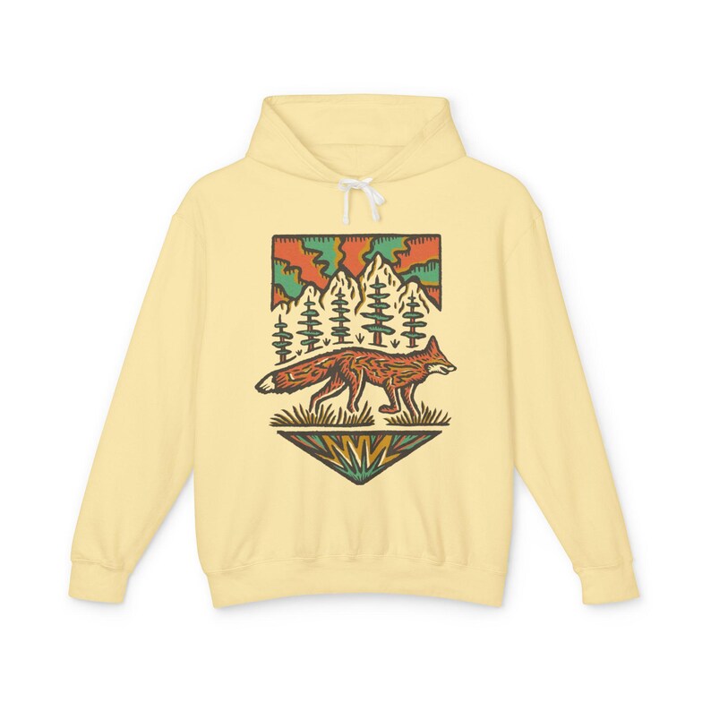 Fox Comfrt Colors Unisex Sweatshirt, Cozy Hoodie for Outdoors, Gift for Nature Lovers, Autumn Apparel, Eco-Friendly Fashion image 5