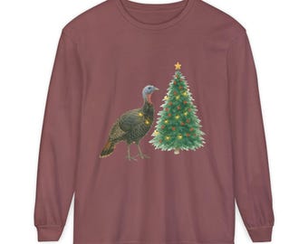 Rupert the Christmas Turkey | Comfort Colors Long Sleeve Tee