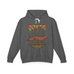 Fox Comfrt Colors Unisex Sweatshirt, Cozy Hoodie for Outdoors, Gift for Nature Lovers, Autumn Apparel, Eco-Friendly Fashion image 4