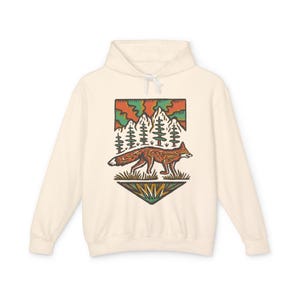 Fox Comfrt Colors Unisex Sweatshirt, Cozy Hoodie for Outdoors, Gift for Nature Lovers, Autumn Apparel, Eco-Friendly Fashion image 1