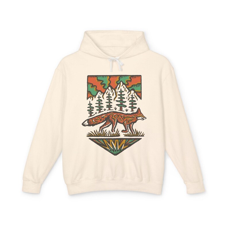 Fox Comfrt Colors Unisex Sweatshirt, Cozy Hoodie for Outdoors, Gift for Nature Lovers, Autumn Apparel, Eco-Friendly Fashion image 1