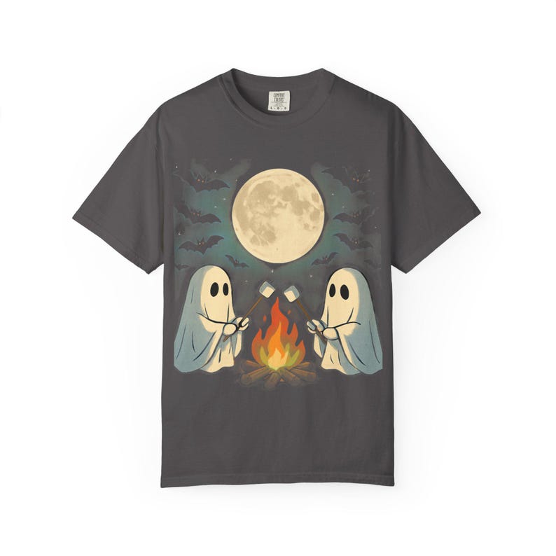 Cozy Campfire Ghosties- Comfrt Colors T-Shirt image 7