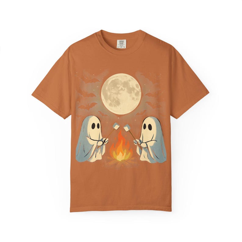 Cozy Campfire Ghosties- Comfrt Colors T-Shirt image 5