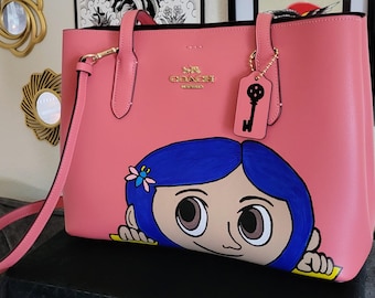 Bolso grande pintado a mano de Coraline