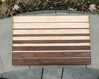Walnut & Maple "Dawn" Face Grain Cutting Board (HECHO A PEDIDO)