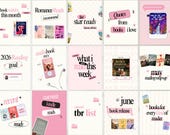 Bookstagram Template Posts Author Template Book Review Template Bookish Instagram Carousel Bookstagram Canva Bundle