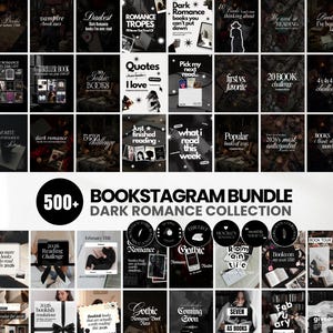 Dark Bookstagram Canva Templates: Gothic Romance Instagram Kit (1,000+ Posts, Stories & Highlight Covers) Digital Download