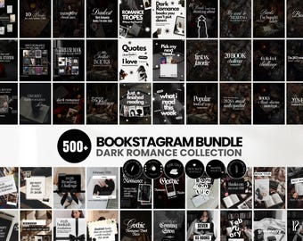 Dark Bookstagram Canva Templates: Gothic Romance Instagram Kit (1,000+ Posts, Stories & Highlight Covers) Digital Download