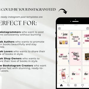 Bookstagram Template Posts Author Template Book Review Template Bookish Instagram Carousel Bookstagram Canva Bundle image 7