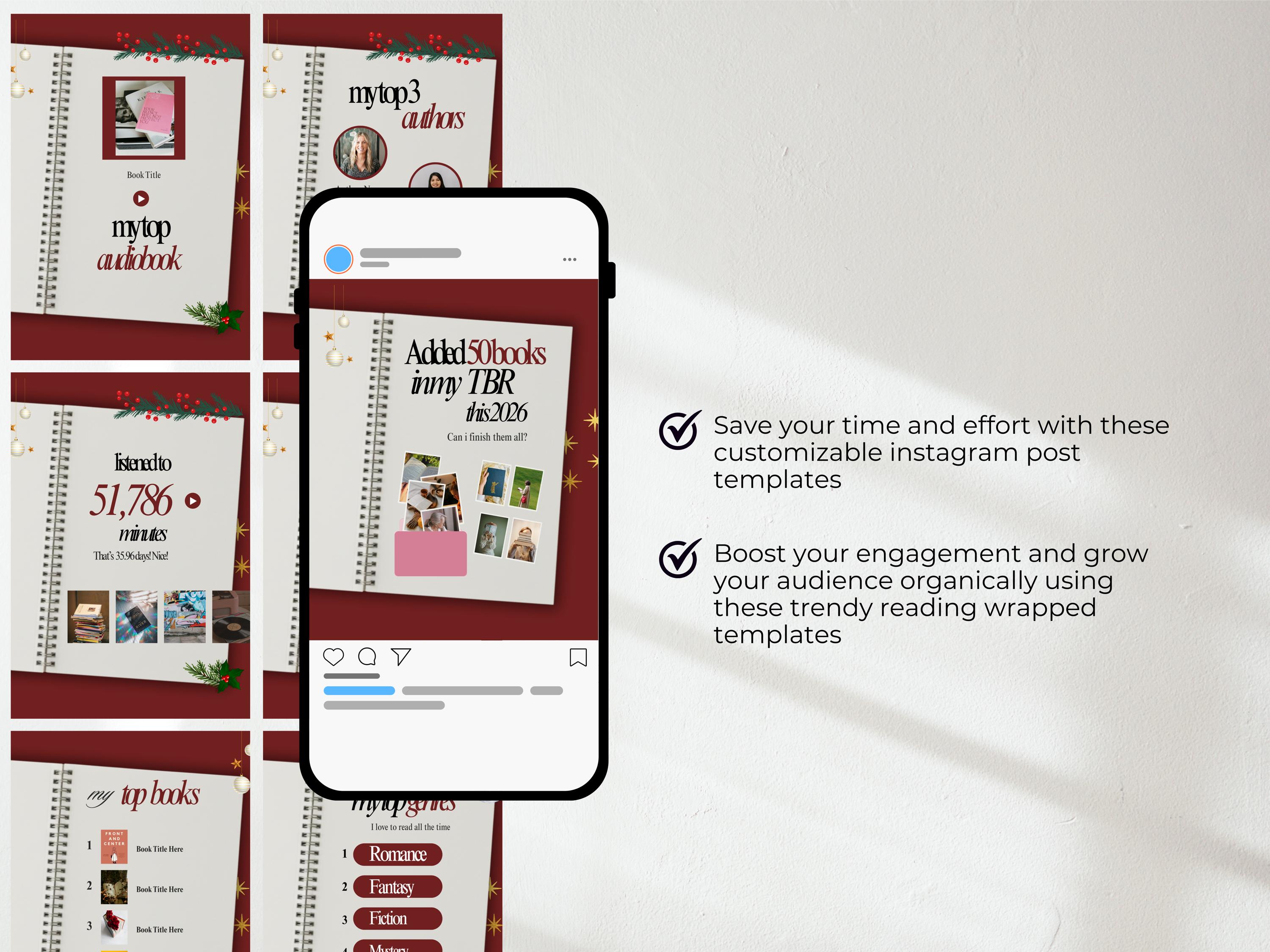 2025 Reading Wrapped Bookstagram Carousel Template Aesthetic Reading ...