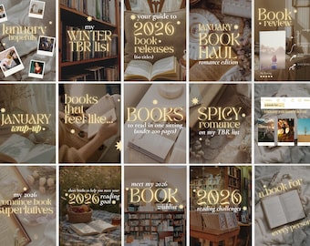 Plantilla de carrusel de Bookstagram estético Booktok Instagram Bookstagram Plantilla Canva Amante de los libros Redes sociales Autor Instagram Publicaciones literarias