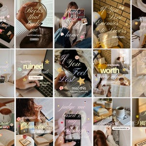Trendy Bookstagram Template Aesthetic Romance Book Review Carousel Instagram Post Readers Book Bloggers Author Bookish Canva Template