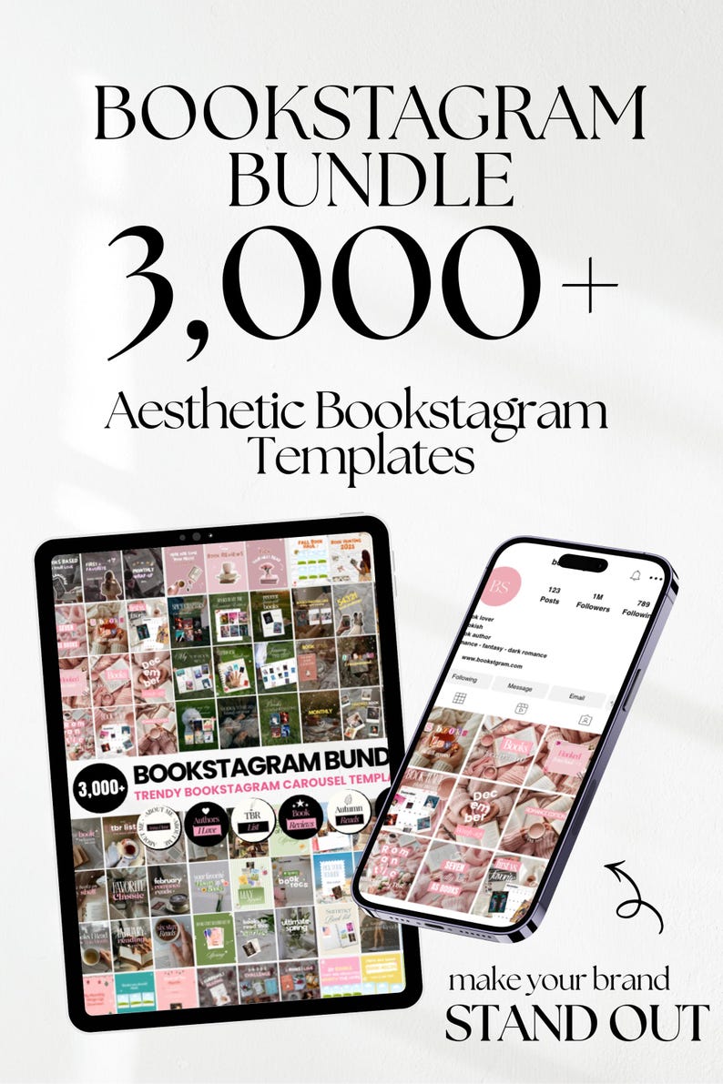 Bookstagram Bundle Templates 3000+ Canva Instagram Posts Aesthetic Bookish Carousels for Reviews, TBR, Wrap-Ups & Dark Academia Bookstagram Bundle Templates 1100+ Instagram Carousel Posts Book Lovers Aesthetic Canva Book Review Dark Academia Romance Book TBR Templates