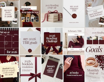 2026年トレンドのBookstagram Canvaカルーセルテンプレート、書評テンプレート、本好きコンテンツクリエイター、ブックインフルエンサー、著者Instagram投稿
